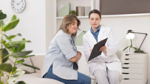 a doctor talking to her patient about what is medical weight loss