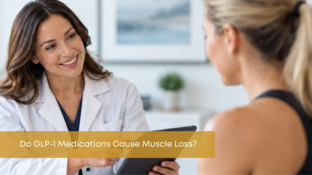 Woman maintaining muscle strength during GLP-1 weight loss